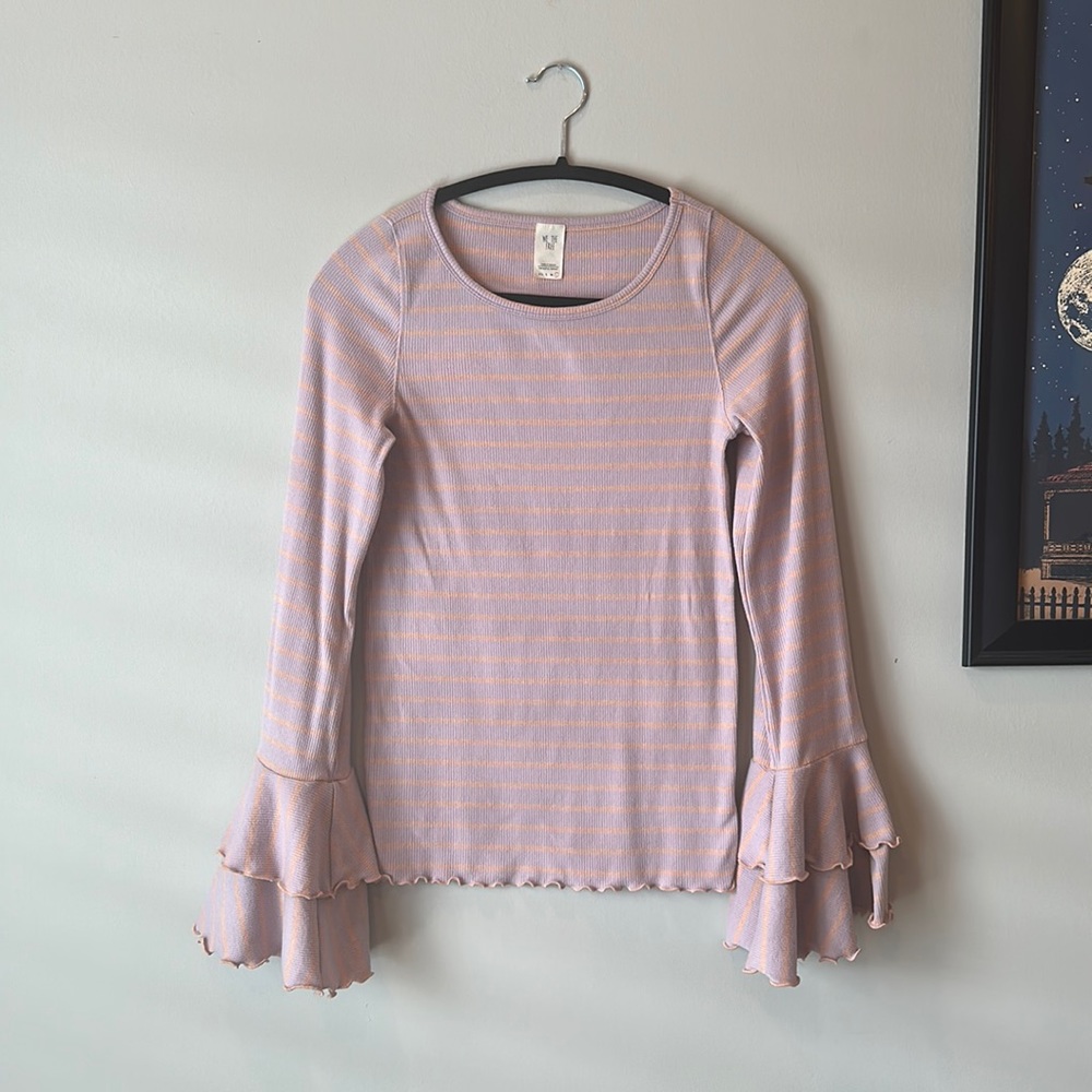 We The Free Ruffle Bell Sleeve Top